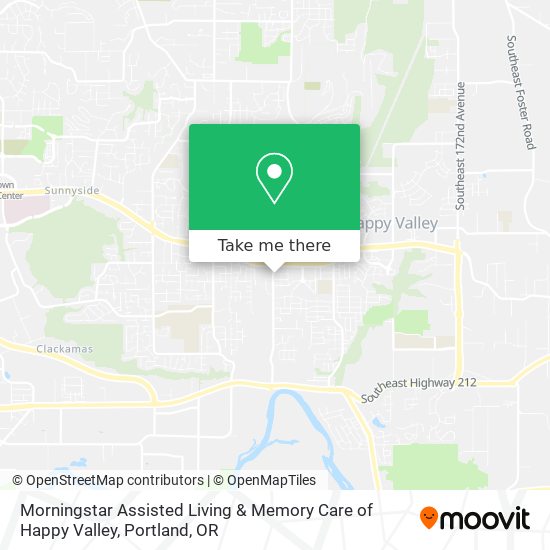 Mapa de Morningstar Assisted Living & Memory Care of Happy Valley