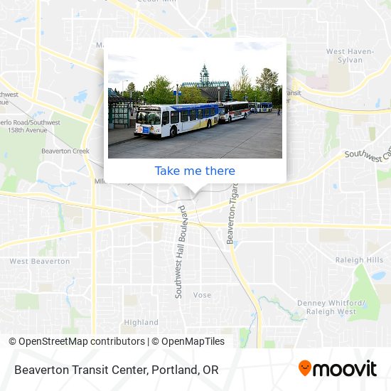 Beaverton Transit Center map