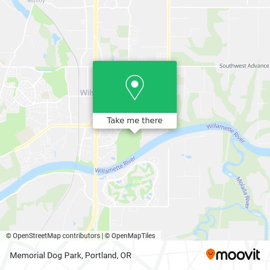 Memorial Dog Park map