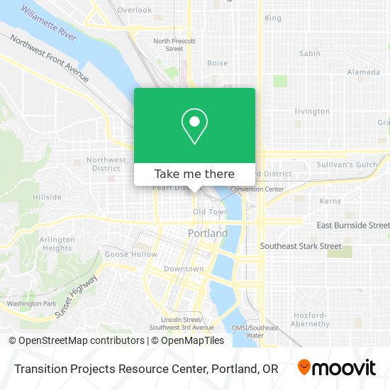 Mapa de Transition Projects Resource Center