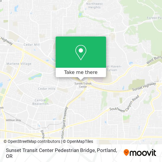 Mapa de Sunset Transit Center Pedestrian Bridge