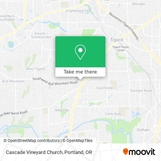 Cascade Vineyard Church map