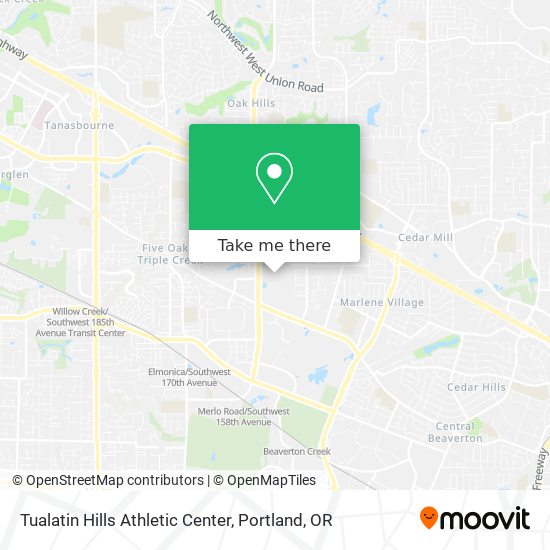 Mapa de Tualatin Hills Athletic Center