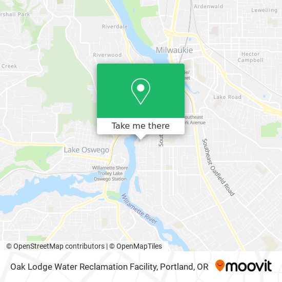 Mapa de Oak Lodge Water Reclamation Facility