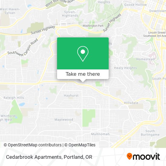 Cedarbrook Apartments map