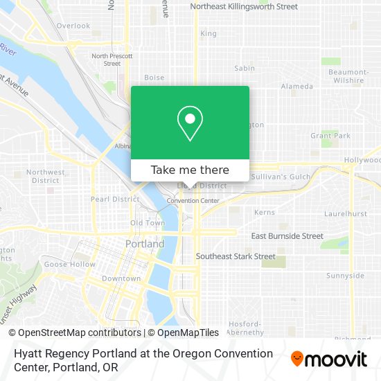 Hyatt Regency Portland at the Oregon Convention Center map
