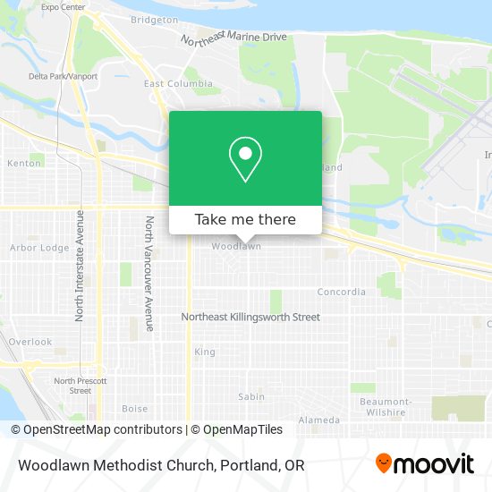 Woodlawn Methodist Church map