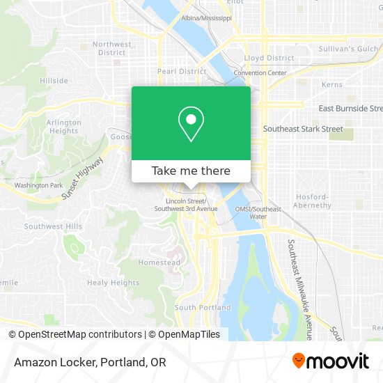 Mapa de Amazon Locker