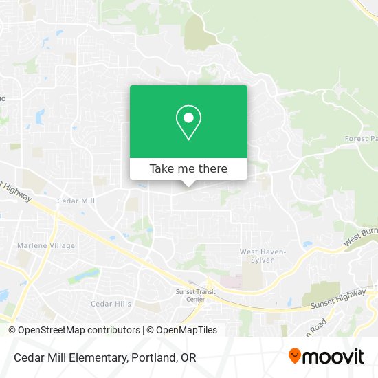 Cedar Mill Elementary map