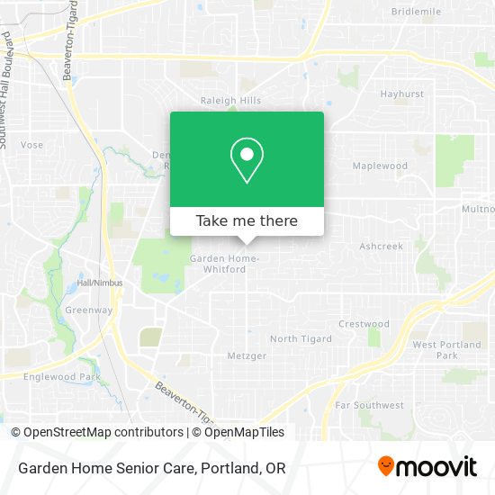 Garden Home Senior Care map