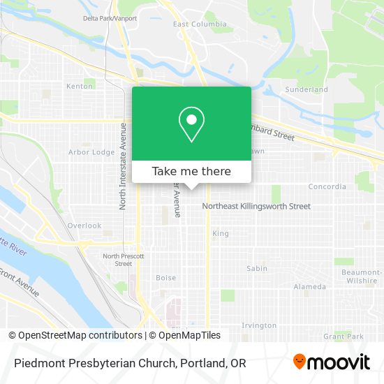 Piedmont Presbyterian Church map