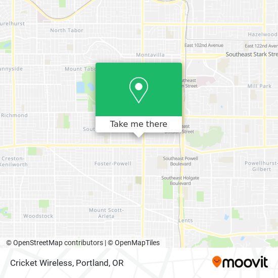 Mapa de Cricket Wireless