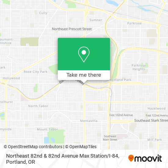 Mapa de Northeast 82nd & 82nd Avenue Max Station / I-84