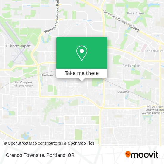 Mapa de Orenco Townsite