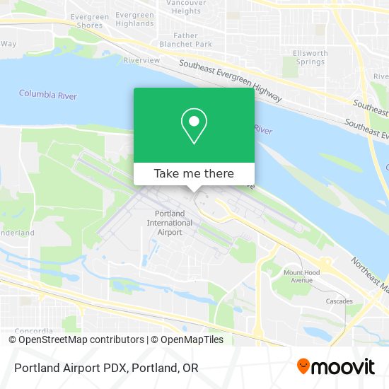 Mapa de Portland Airport PDX
