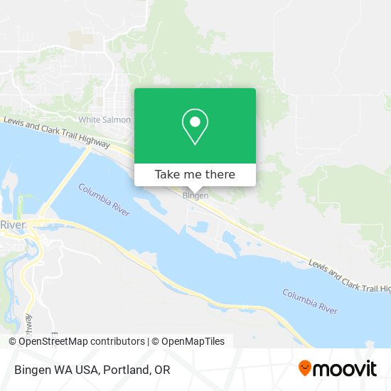 Bingen WA USA map