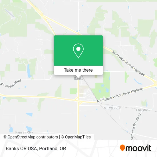 Mapa de Banks OR USA