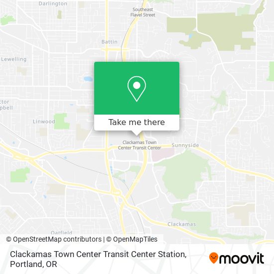Clackamas Town Center Transit Center Station map