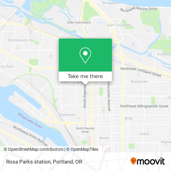 Mapa de Rosa Parks station
