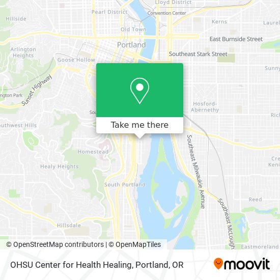 Mapa de OHSU Center for Health Healing