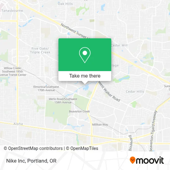 Nike Inc map
