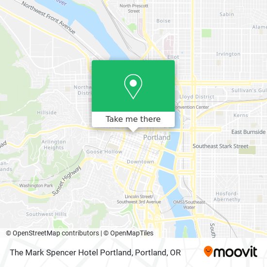 Mapa de The Mark Spencer Hotel Portland