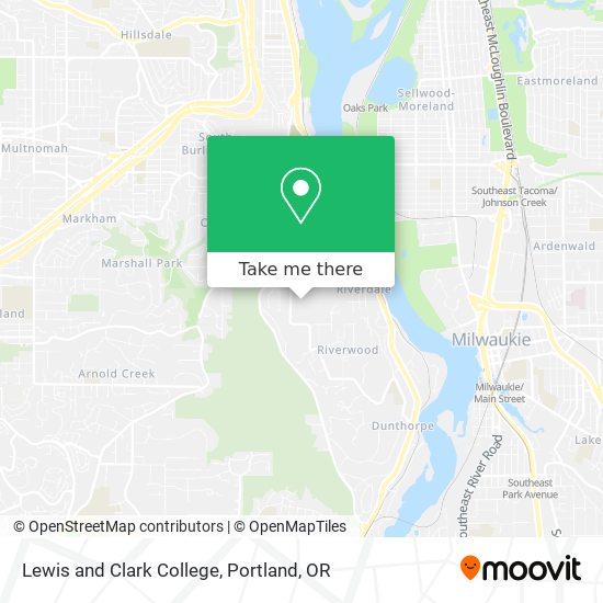 Lewis and Clark College map