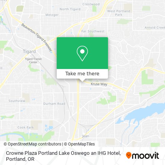 Crowne Plaza Portland Lake Oswego an IHG Hotel map