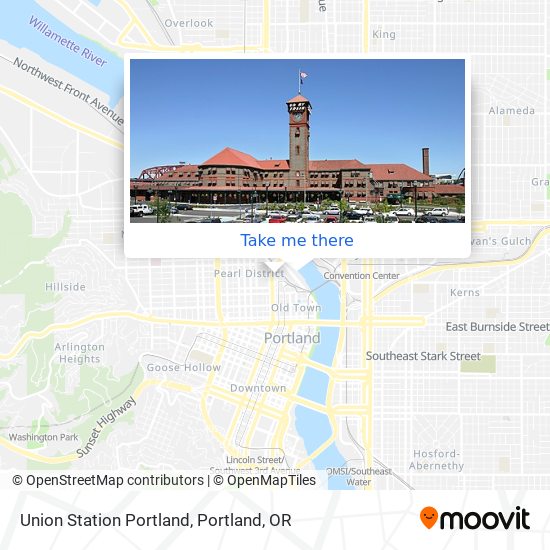 Mapa de Union Station Portland