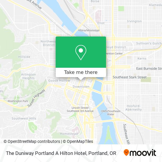 Mapa de The Duniway Portland A Hilton Hotel