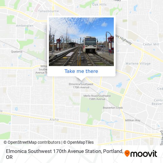 Mapa de Elmonica Southwest 170th Avenue Station