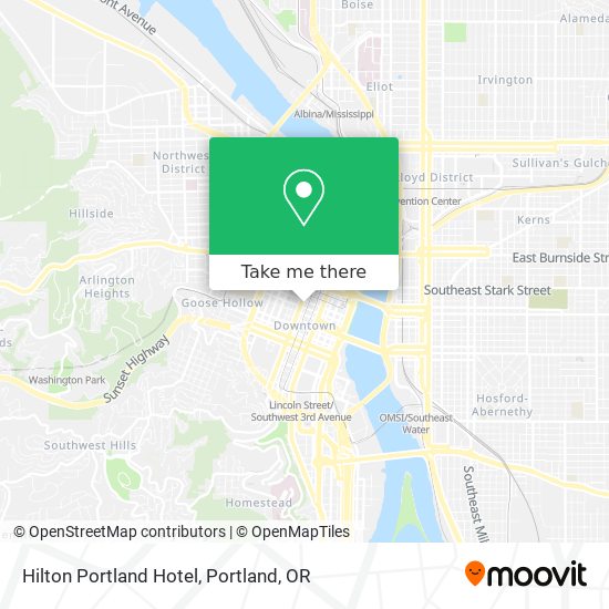 Hilton Portland Hotel map