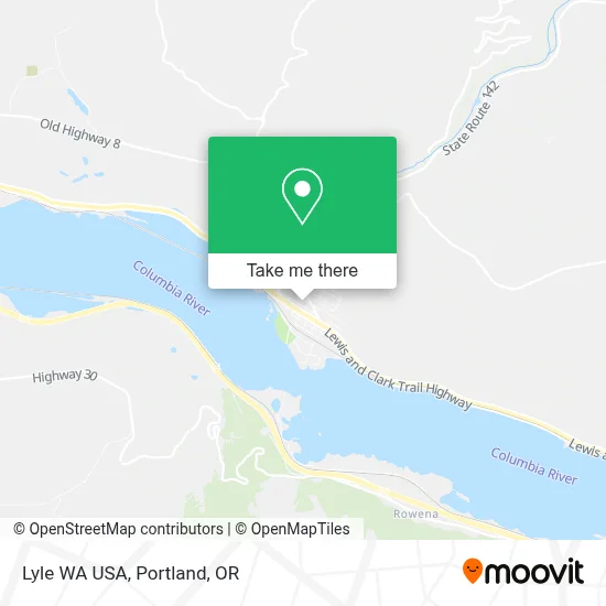 Lyle WA USA map