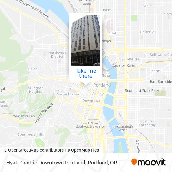 Mapa de Hyatt Centric Downtown Portland