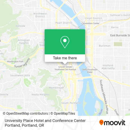 University Place Hotel and Conference Center Portland map