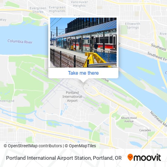 Portland International Airport Station map