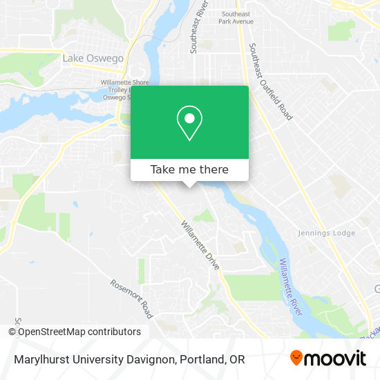 Marylhurst University Davignon map