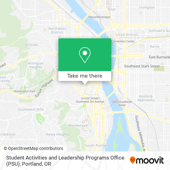 Mapa de Student Activities and Leadership Programs Office (PSU)