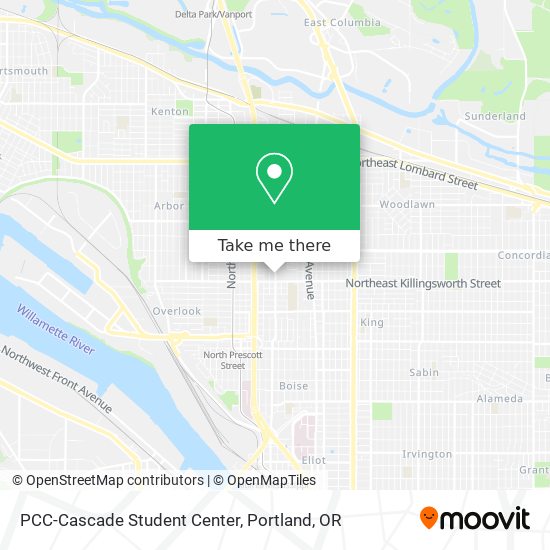 Mapa de PCC-Cascade Student Center