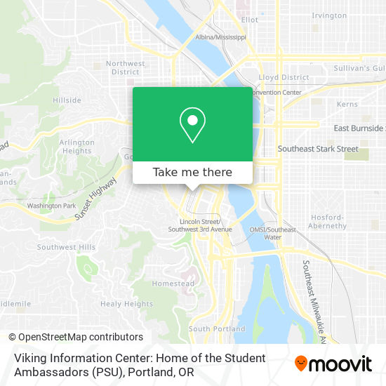 Mapa de Viking Information Center: Home of the Student Ambassadors (PSU)