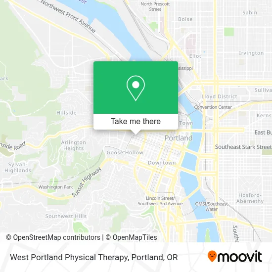 West Portland Physical Therapy map