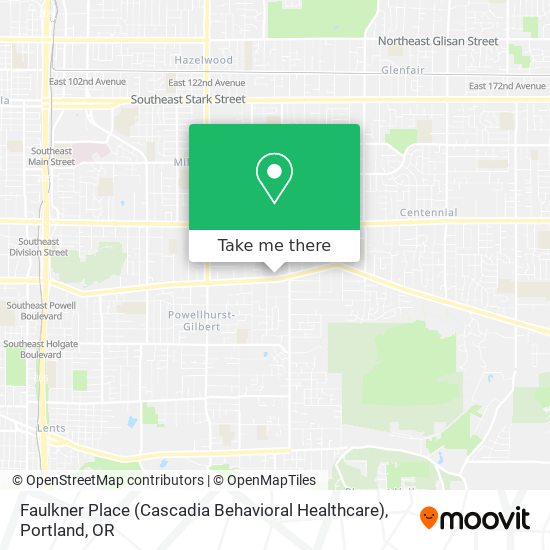 Mapa de Faulkner Place (Cascadia Behavioral Healthcare)