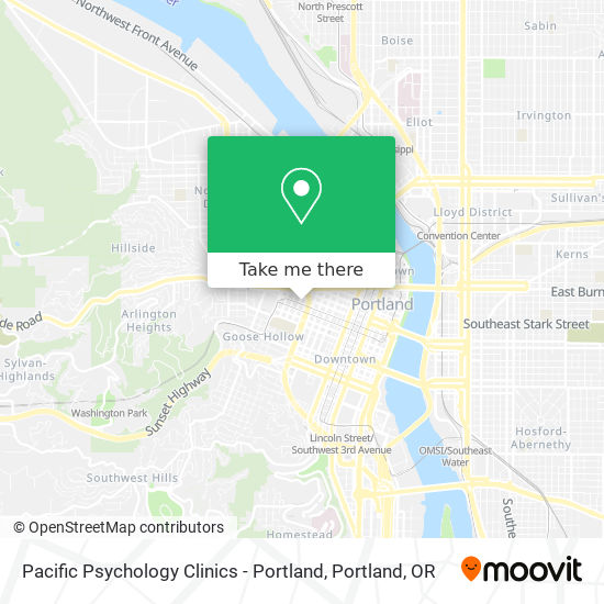 Pacific Psychology Clinics - Portland map