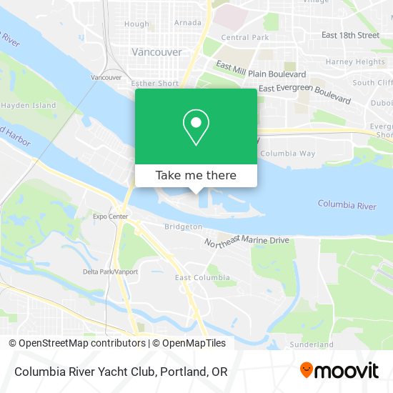Mapa de Columbia River Yacht Club