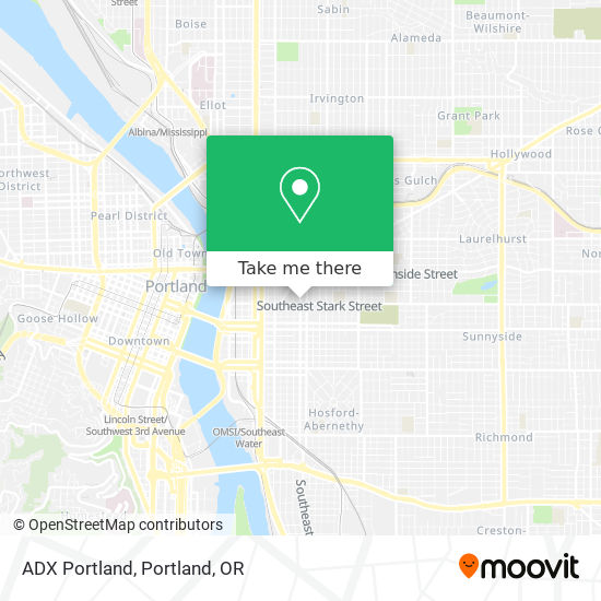 ADX Portland map