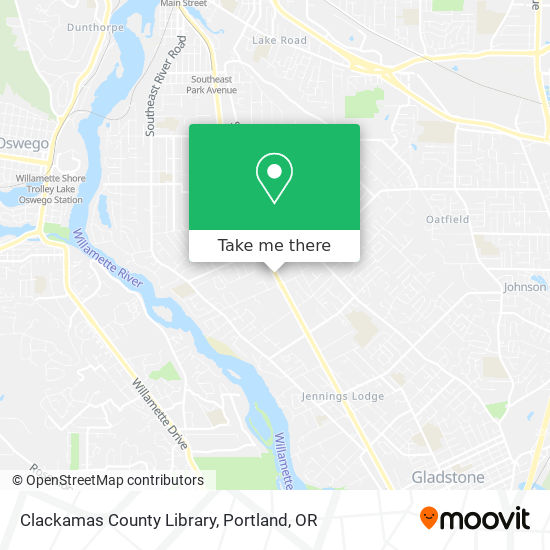 Mapa de Clackamas County Library