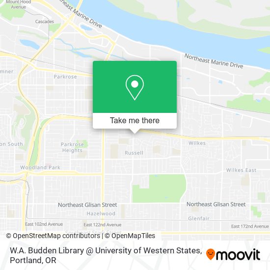 W.A. Budden Library @ University of Western States map