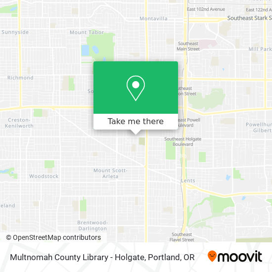 Mapa de Multnomah County Library - Holgate