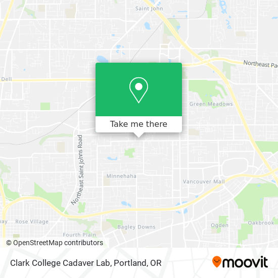 Mapa de Clark College Cadaver Lab