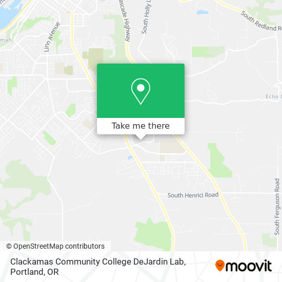 Clackamas Community College DeJardin Lab map